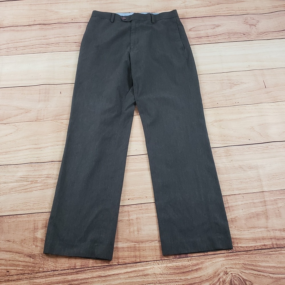 Tommy Hilfiger Pants Mens 30x30 Gray Straight Dress Slacks Casual Pockets Adult